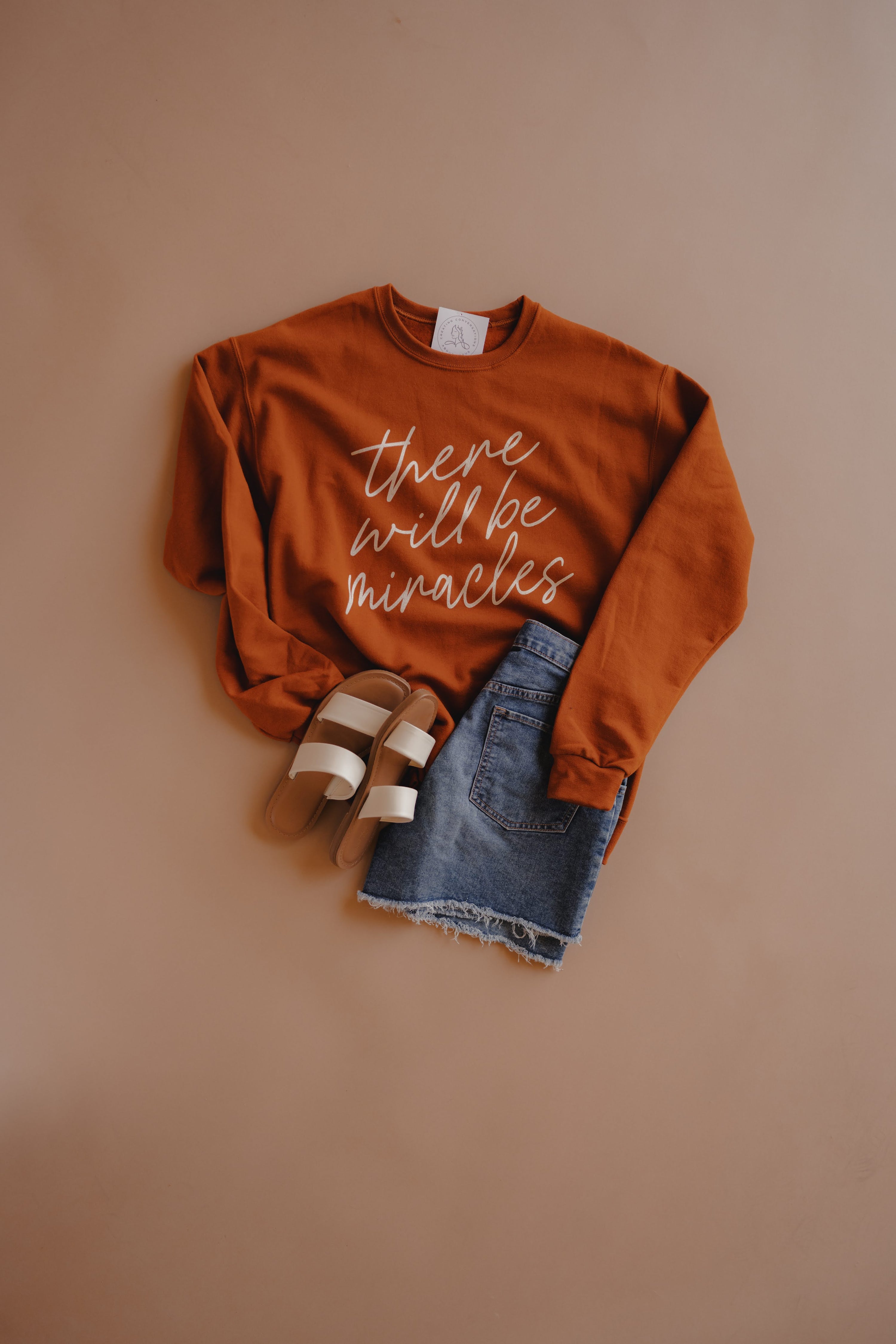 There Will Be Miracles Pullover - Pumpkin